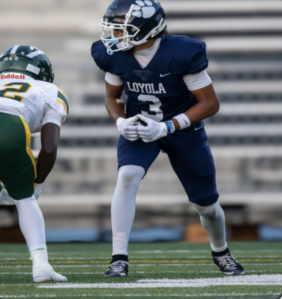 Wide Receiver Markus Kier '26 At The Line Of Scrimmage